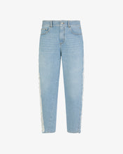 Load image into Gallery viewer, Ripped Wide Laser Denim Trousers | Men Trousers Light Blue | GCDS®
