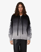 Load image into Gallery viewer, Brushed  Degradè Zip-Up Jacket | Men Knitwear Black | GCDS®
