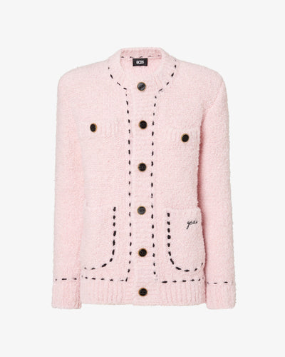 Bouclé Knit Jacket | Unisex Coats & Jackets Pink | GCDS®