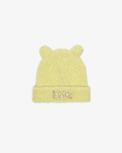 Teddy Hairy Hat | Women Hats Yellow | GCDS®