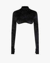 Load image into Gallery viewer, Velvet Top | Women Tops Black | GCDS®
