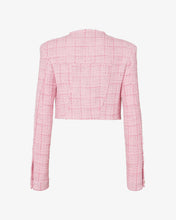 Load image into Gallery viewer, Tweed Cropped Jacket | Women Coats &amp; Jackets Pink | GCDS®
