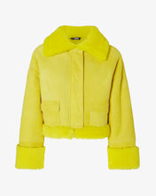 Load image into Gallery viewer, Shearling Jacket | Women Coats &amp; Jackets Yellow | GCDS®
