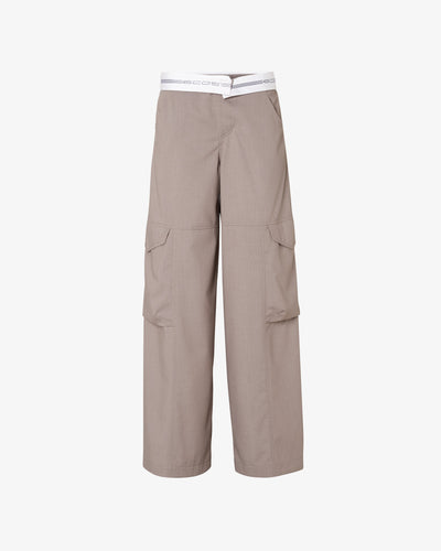 Reversed Belt Ultracargo Trousers | Women Trousers Taupe Gray | GCDS®