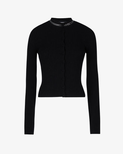 Bling Mini Cardigan | Women Knitwear Black | GCDS®