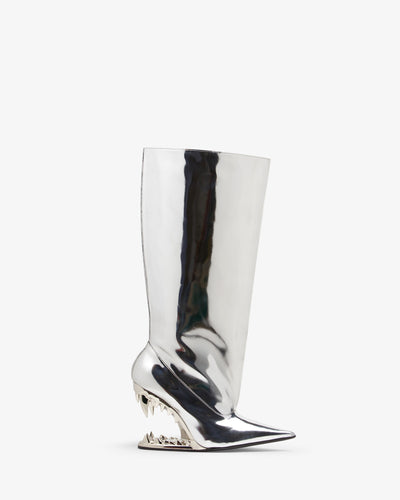 Morso Mirror Wide Boots | Women Boots Silver | GCDS®
