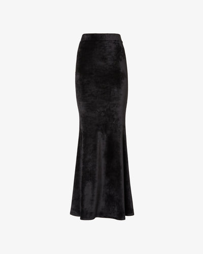 Velvet Long Skirt | Women Mini & Long Skirts Black | GCDS®