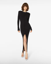 Load image into Gallery viewer, Bling Long Knit Dress | Women Mini &amp; Long Dresses Black | GCDS®
