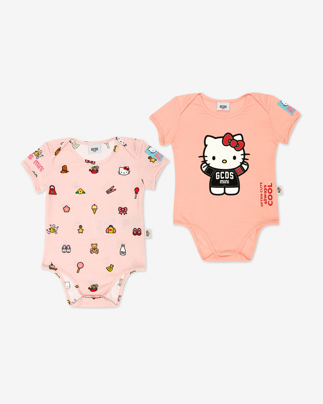 Hello Kitty Two-Piece Baby Bodysuit Set: Girl Playsuits and Gift Set Pink | GCDS