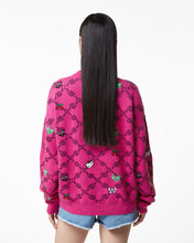 Load image into Gallery viewer, Hello Kitty Jacquard Sweater : Women Knitwear Fuchsia | GCDS
