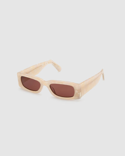 GD020 Rectangular sunglasses: Unisex Sunglasses Beige | GCDS