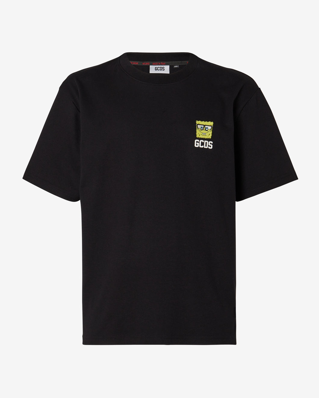 Spongebob Embroidered Loose Gcds Tee : Men T-shirts Black | GCDS