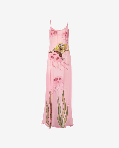 Spongebob Embroidered Gown : Women Dress Pink | GCDS