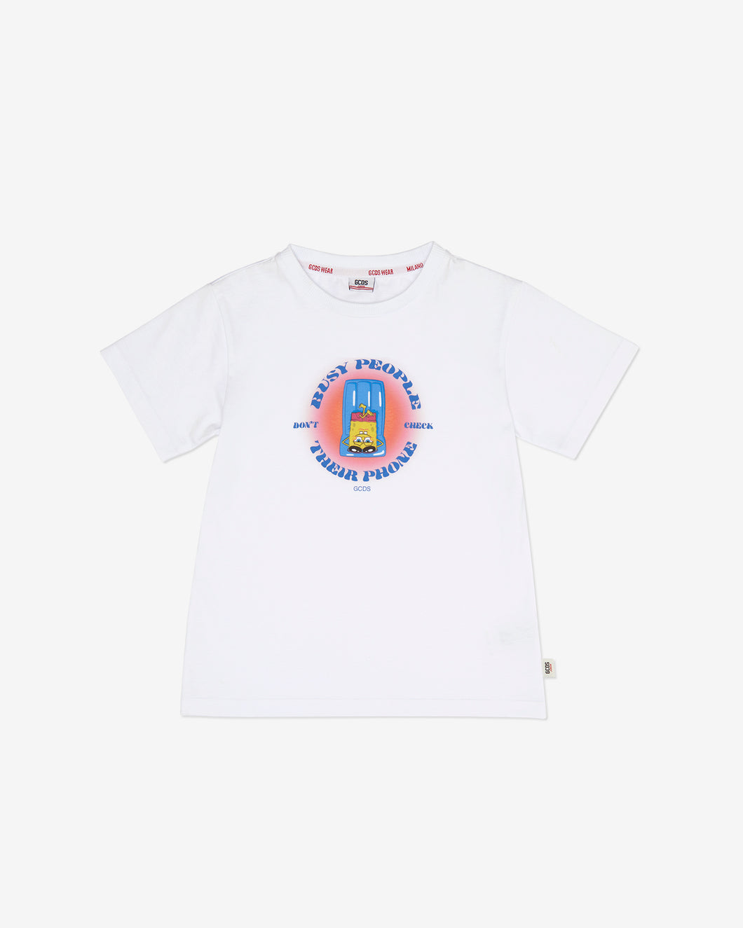 Junior Spongebob Busy People T-Shirt: Unisex T-shirts White | GCDS