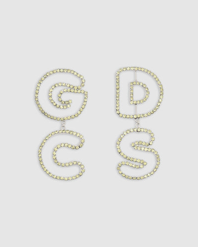 Bling Andy logo earrings: Women Jewelry Yellow | GCDS