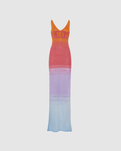 Lurex degradé long dress: Women Dresses Multicolor | GCDS