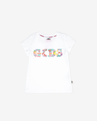 Junior Gcds Patchwork T-Shirt: Girl T-shirts White | GCDS Spring/Summer 2023