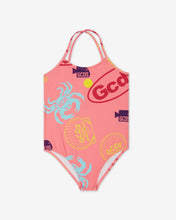 Load image into Gallery viewer, Junior Shell Swimsuit: Girl Swimwear Fuchsia | GCDS Spring/Summer 2023

