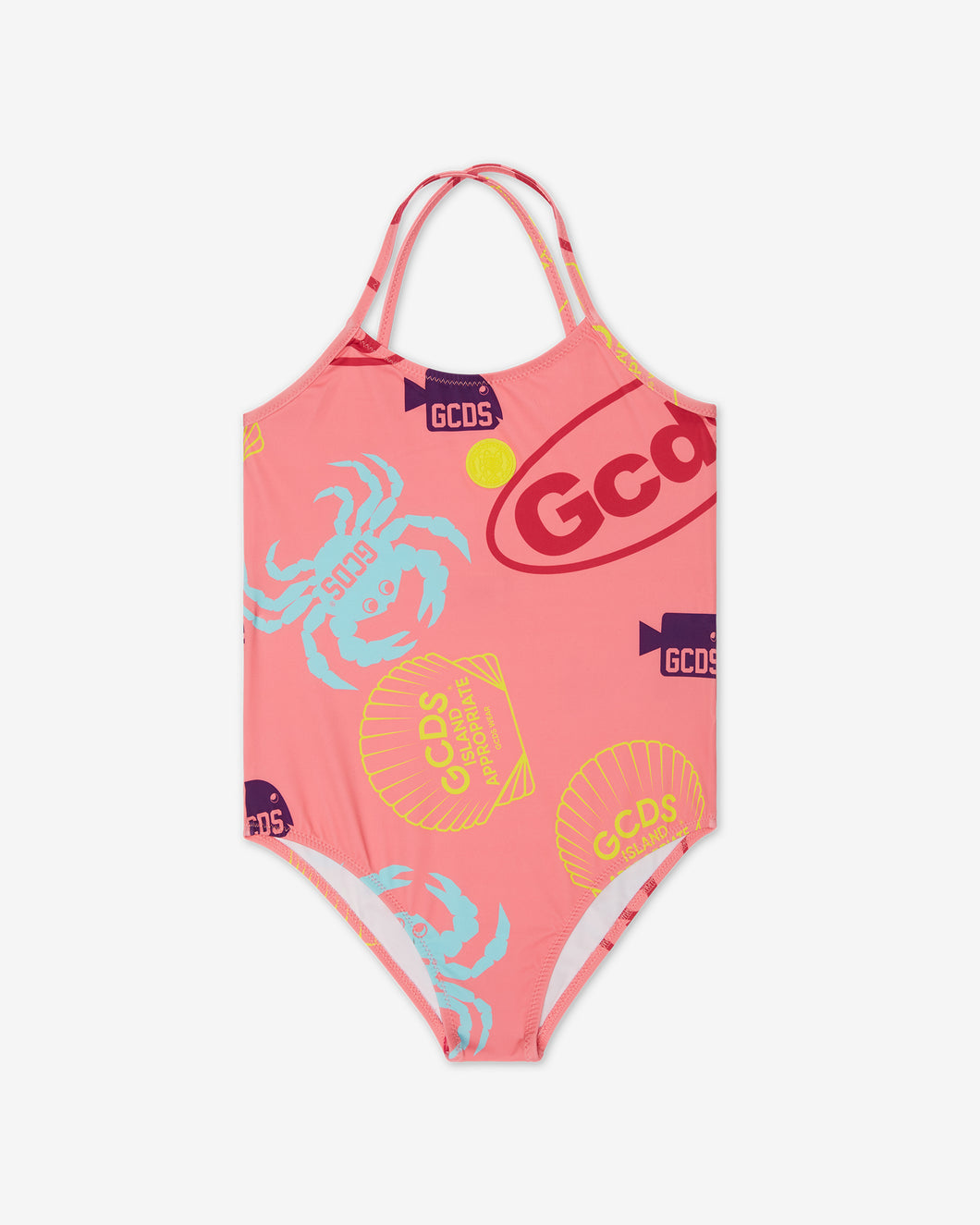 Junior Shell Swimsuit: Girl Swimwear Fuchsia | GCDS Spring/Summer 2023