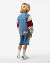 Load image into Gallery viewer, Junior Gcds Logo Band Denim Jacket: Boy Outerwear Multicolor | GCDS Spring/Summer 2023
