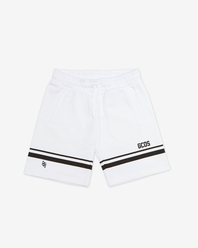 Junior Gcds Low Logo Band Bermuda: Boy Trousers & Shorts White | GCDS Spring/Summer 2023