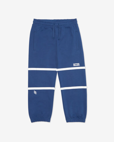 Junior Gcds Low Logo Band Sweatpants: Boy Trousers & Shorts Blue | GCDS Spring/Summer 2023