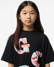 Load image into Gallery viewer, Junior Gcds Patchwork T-Shirt Dress: Girl Dresses Black | GCDS Spring/Summer 2023
