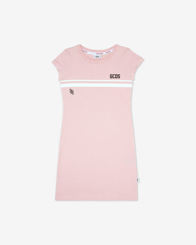 Junior Gcds Low Logo Band T-Shirt Dress: Girl Dresses Pink | GCDS Spring/Summer 2023