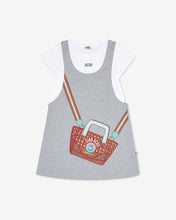 Load image into Gallery viewer, Junior &quot;Ciao Gcds&quot; T-Shirt Dress: Girl Dresses Grey | GCDS Spring/Summer 2023
