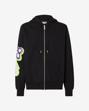 Load image into Gallery viewer, Checkboard Print Zip-Up Regular Hoodie : Men Hoodie Black | GCDS Spring/Summer 2023
