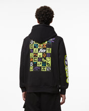 Load image into Gallery viewer, Checkboard Print Zip-Up Regular Hoodie : Men Hoodie Black | GCDS Spring/Summer 2023
