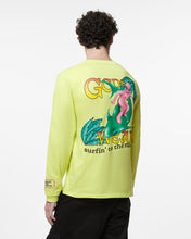 Load image into Gallery viewer, Surfing Wirdo Printed Long Sleeves T-Shirt : Men T-shirts Lime | GCDS Spring/Summer 2023
