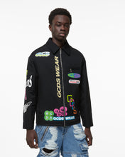 Load image into Gallery viewer, Gcds Hentai Canvas Coach Jacket : Men Outerwear Black | GCDS Spring/Summer 2023
