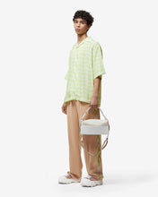 Load image into Gallery viewer, Waved Logo Print Bowling Shirt : Men Shirts Lime | GCDS Spring/Summer 2023
