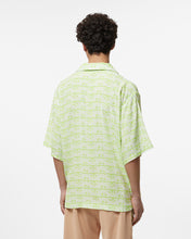 Load image into Gallery viewer, Waved Logo Print Bowling Shirt : Men Shirts Lime | GCDS Spring/Summer 2023
