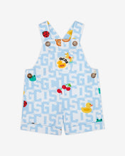 Load image into Gallery viewer, Baby Gcds Monogram Animals Dungarees: Boy Dungarees Light Blue | GCDS Spring/Summer 2023
