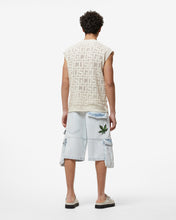 Load image into Gallery viewer, Bleached Embroidered Ultracargo Bermuda : Men Trousers White | GCDS Spring/Summer 2023
