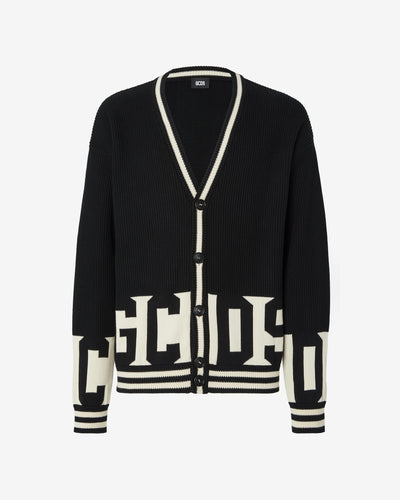 Gcds Low Band Cardigan : Men Knitwear Black | GCDS Spring/Summer 2023