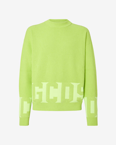 Gcds Cotton Low Band Sweater : Men Knitwear Lime | GCDS Spring/Summer 2023