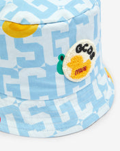 Load image into Gallery viewer, Baby Gcds Monogram Animals Bucket Hat: Boy Hats Light Blue | GCDS Spring/Summer 2023

