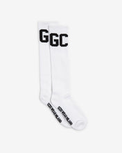 Load image into Gallery viewer, Mid Calf Band Logo Socks : Men Socks White | GCDS Spring/Summer 2023
