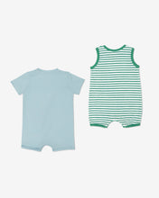Load image into Gallery viewer, Gcds Frog Two-Piece Baby Romper Set: Boy Playsuits and Gift Set Light Blue | GCDS Spring/Summer 2023
