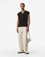 Load image into Gallery viewer, Gcds Monogram Macramè Gilet : Men Knitwear Black | GCDS Spring/Summer 2023
