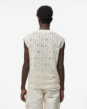 Load image into Gallery viewer, Gcds Monogram Macramè Gilet : Men Knitwear Off White | GCDS Spring/Summer 2023
