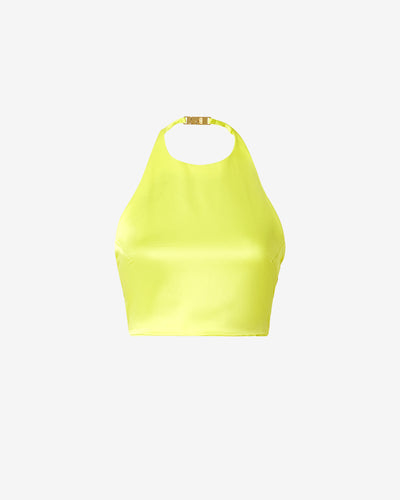Bling Glossy Top : Women Tops Yellow fluo | GCDS Spring/Summer 2023