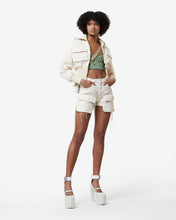 Load image into Gallery viewer, Gcds Canvas Monogram Cropped Bomber : Women Outerwear Off White | GCDS Spring/Summer 2023
