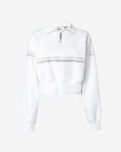 Load image into Gallery viewer, Bling Gcds Half Zip Sweatshirt : Unisex Hoodie White | GCDS Spring/Summer 2023
