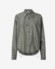 Load image into Gallery viewer, Bling Gcds Monogram Overshirt : Women Outerwear Military Green | GCDS Spring/Summer 2023
