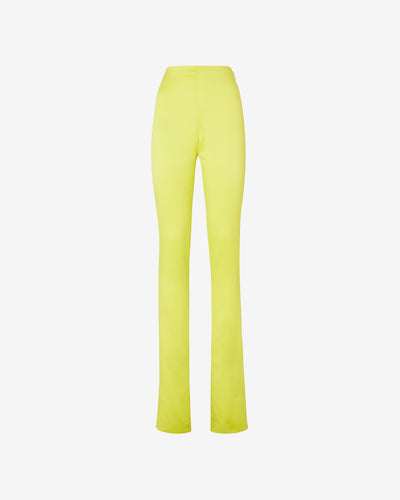 Bling Glossy Skinny Trousers : Women Trousers Yellow fluo | GCDS Spring/Summer 2023