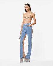 Load image into Gallery viewer, Bling Denim Trousers : Women Trousers New Light Blue | GCDS Spring/Summer 2023
